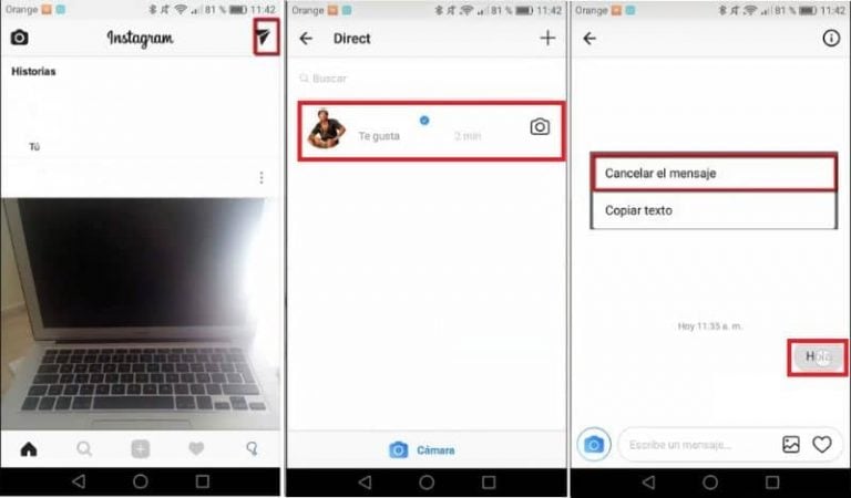 Borrar O Eliminar Conversaciones Enviadas Por Mensaje En Instagram