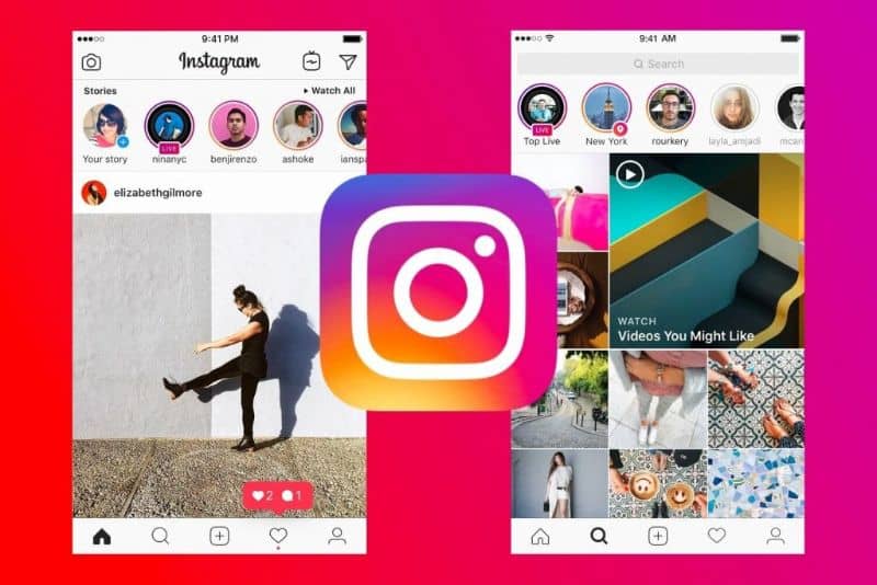 historias y logo de Instagram en moviles