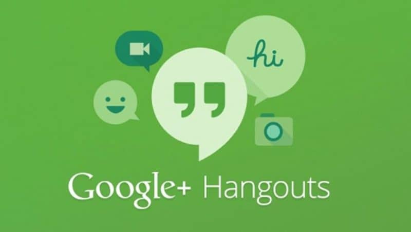 Logo Google hangouts fondo verde con vectores