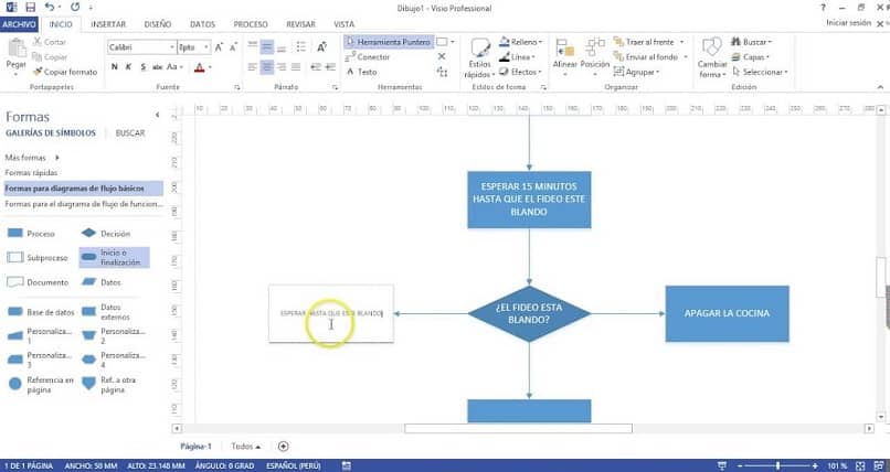 How to make or create a basic flowchart in Visio step by step?