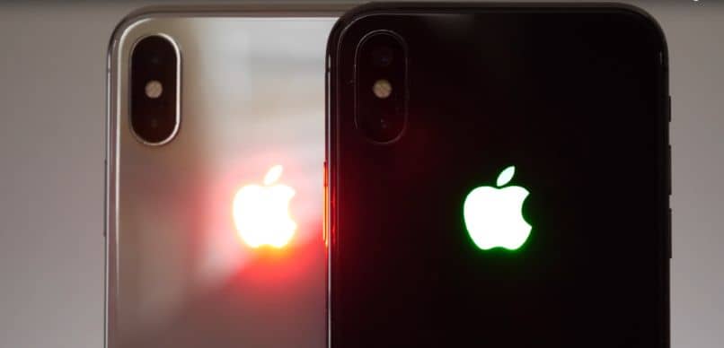 iphone manzana iluminada