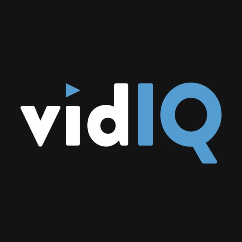 VidIQ logo with black background