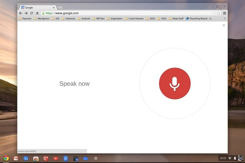 Using voice search on a Chromebook