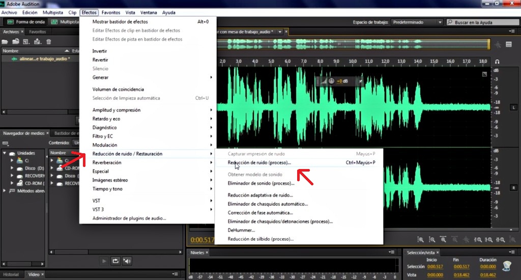 Eliminar Ruido De Fondo A Un Audio Tutorial Adobe Audition Cc Mira