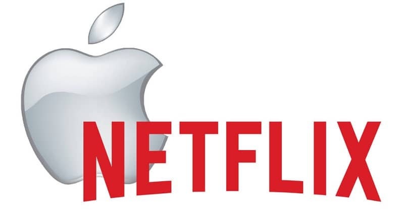 Logo de Netflix y Apple
