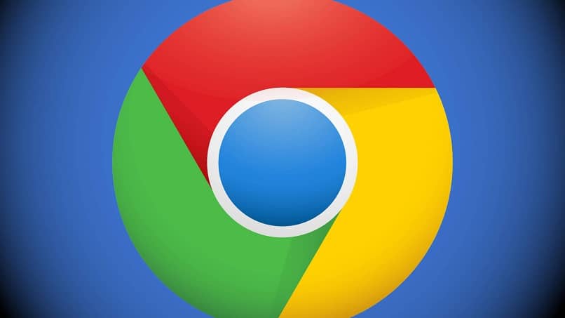 Logo de Google Chrome con fondo azul