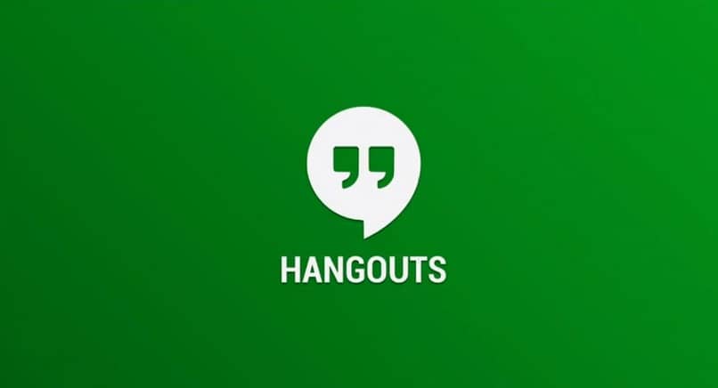 Logo de Hangouts en blanco con fondo verde