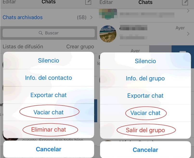 Como eliminar contactos del whatsapp