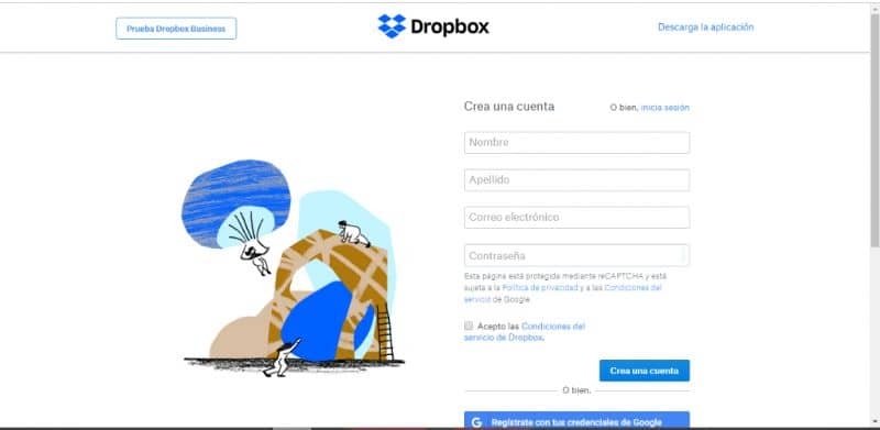 create dropbox account