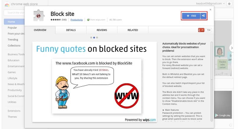 block google http page