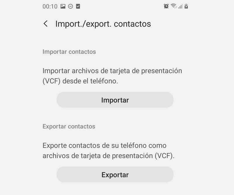 Import export Gmail contacts