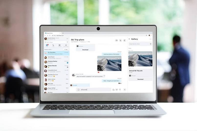 laptop macbook skype interfaz