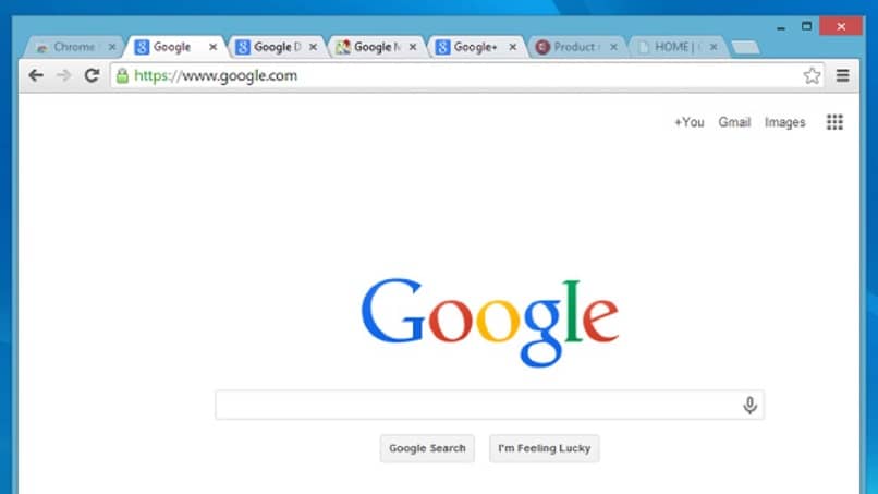 pantalla de inicio de google chrome