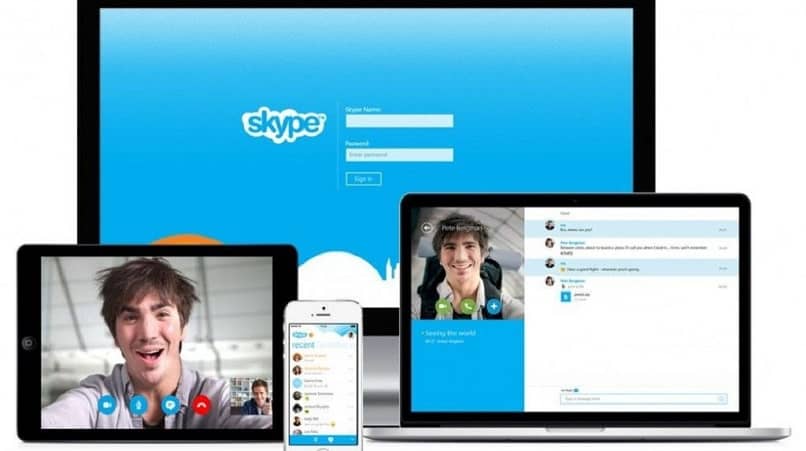 app skype en pc laptop tablet y smartphone