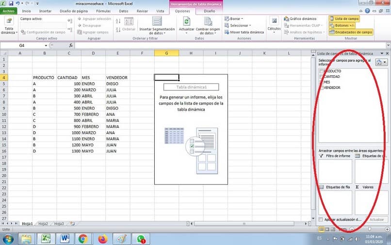 excel table process