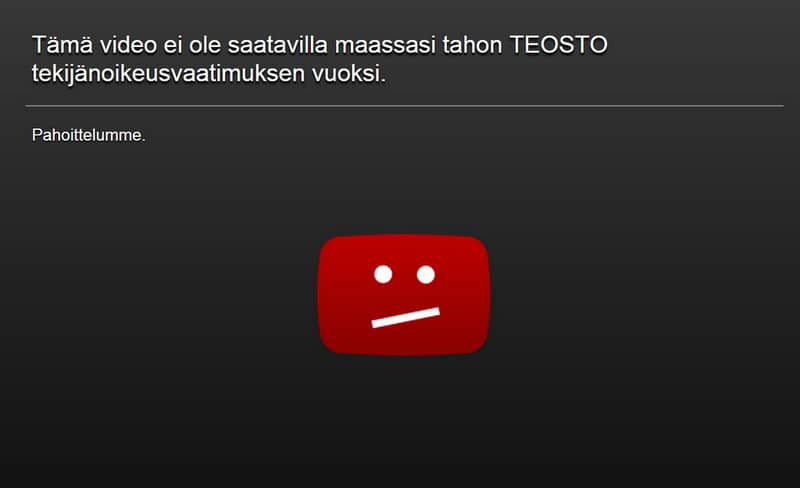 Video bloqueado YouTube