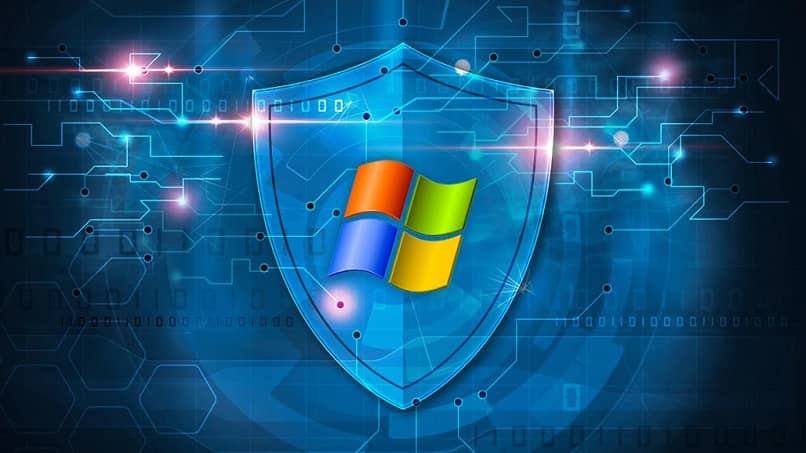 Logo de protección de windows contra virus y hackeo