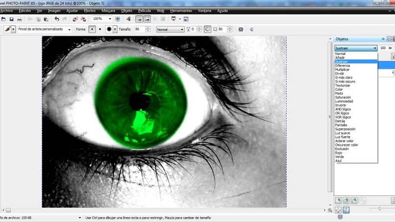 ojo verde