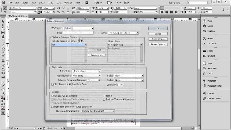 How to easily create or make tables of contents using Adobe InDesign cc