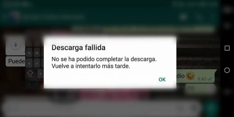 Descarga Fallida No Se Ha Podido Completar La Descarga