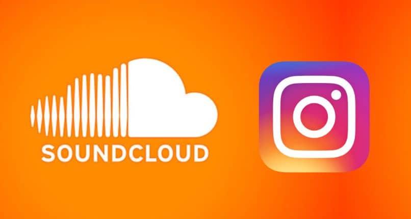 fondo naranja nube soundcloud instagram