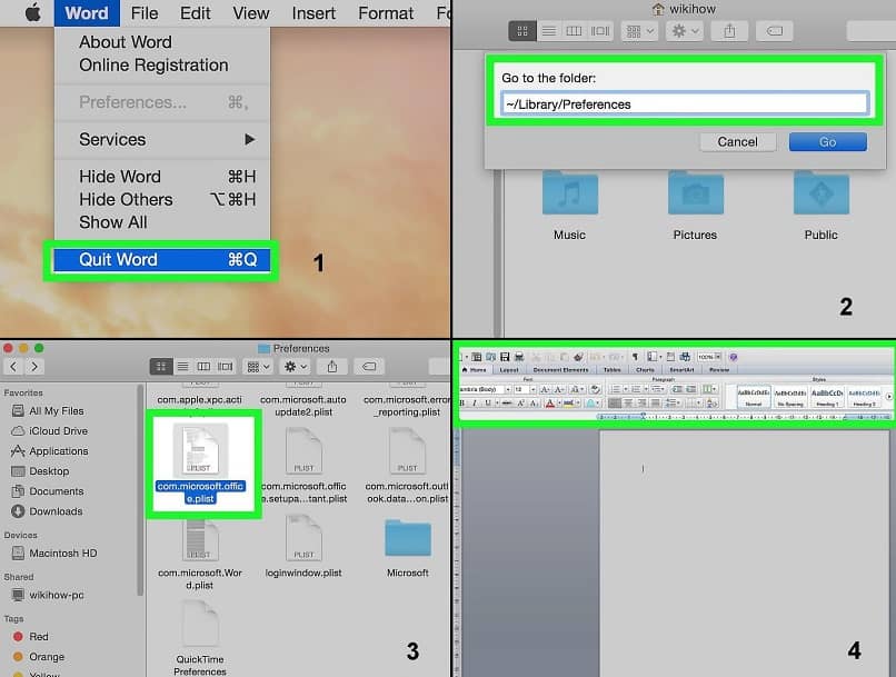 Paso a paso para restaurar la configuración de fábrica en Word en Mac