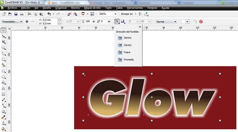 How to create a glow effect on shapes and texts using Corel Photo Paint