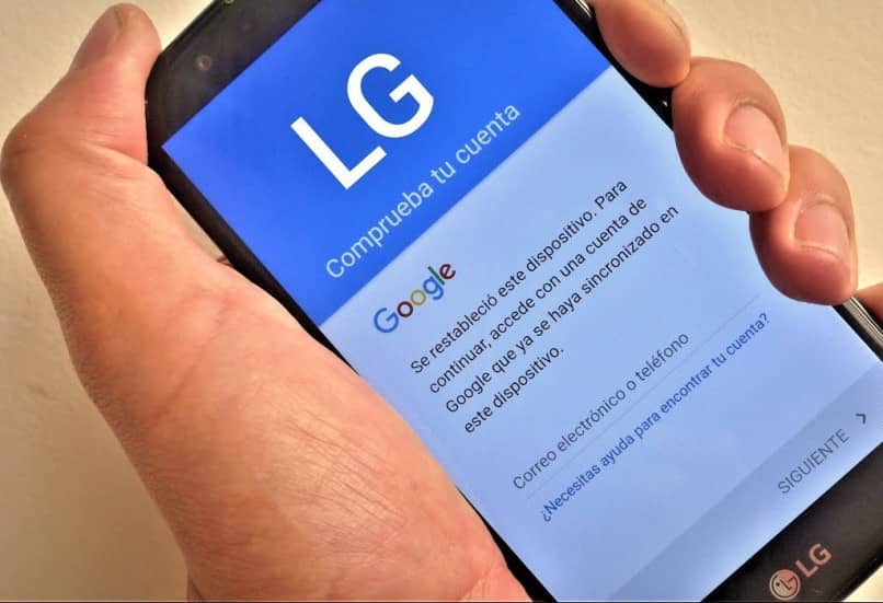 cuenta de google en celular LG