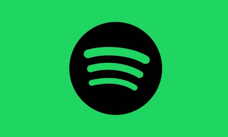 Icono o logo de Spotify en fondo verde