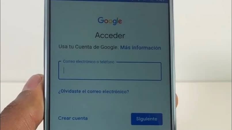 acceder a cuenta Google en móvil Android