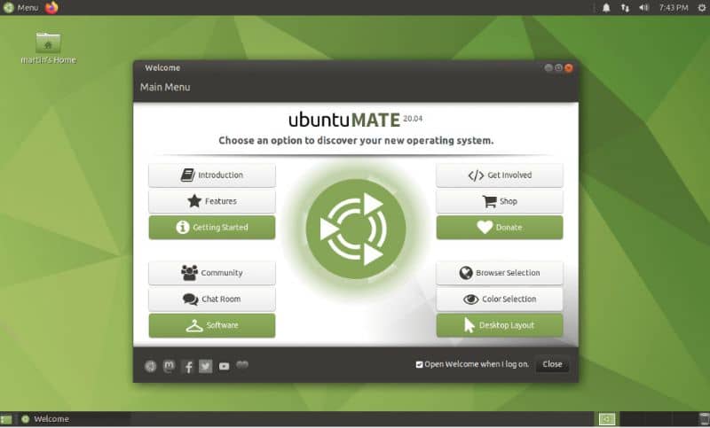 Ubuntu MATE, pantalla