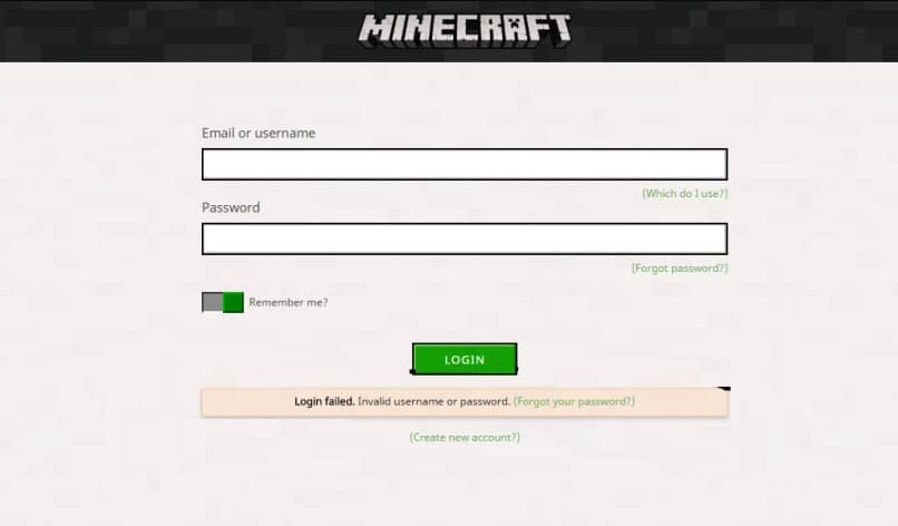 Entrar a cuenta de Minecraft