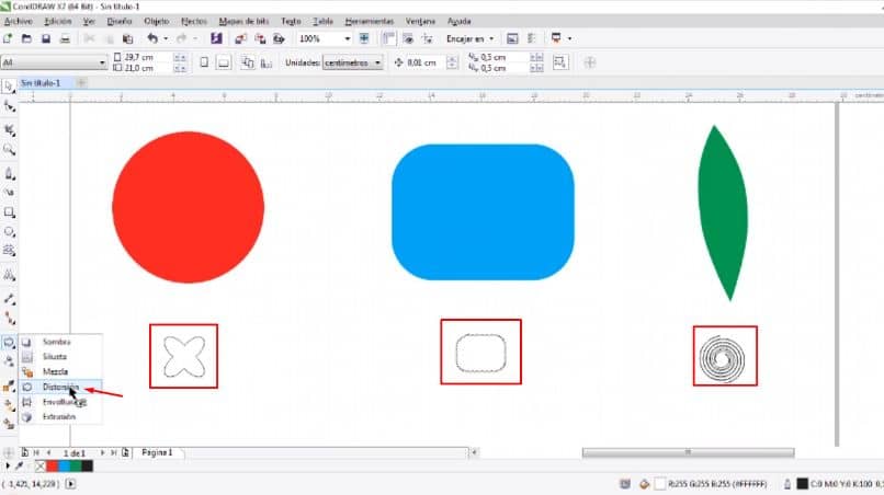 How to apply distortion effects to objects with CorelDRAW tools