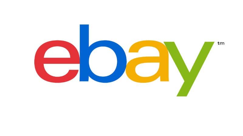 Logo de Ebay en fondo blanco
