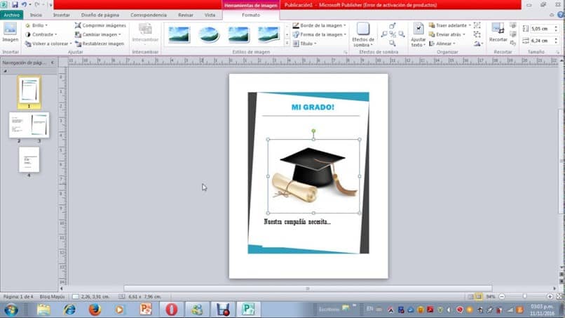 publisher carta graduacion
