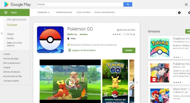 instalar pokemon go google play
