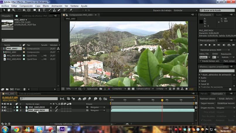 editor programa after effects