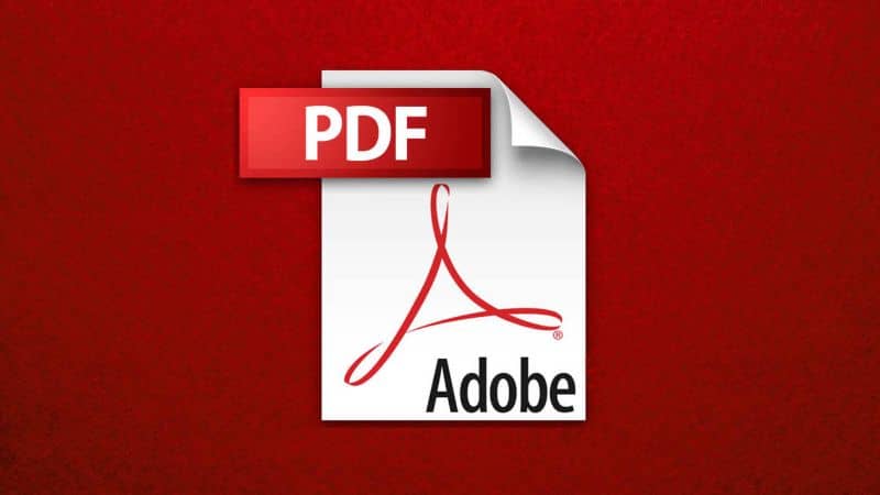 Logo PDF fondo rojo