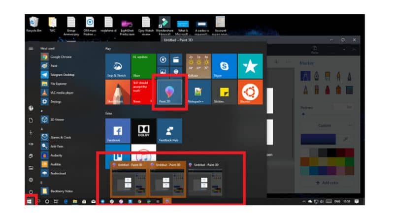 How to open multiple apps from the Windows 10 start menu