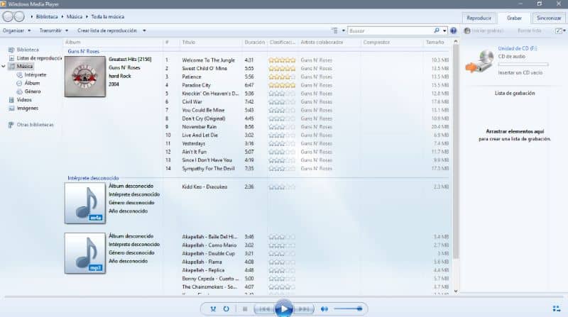 Conversión de audio de CD a MP3