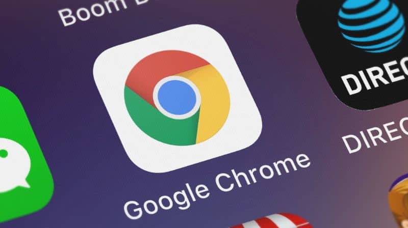 Google Chrome icon mobile screen
