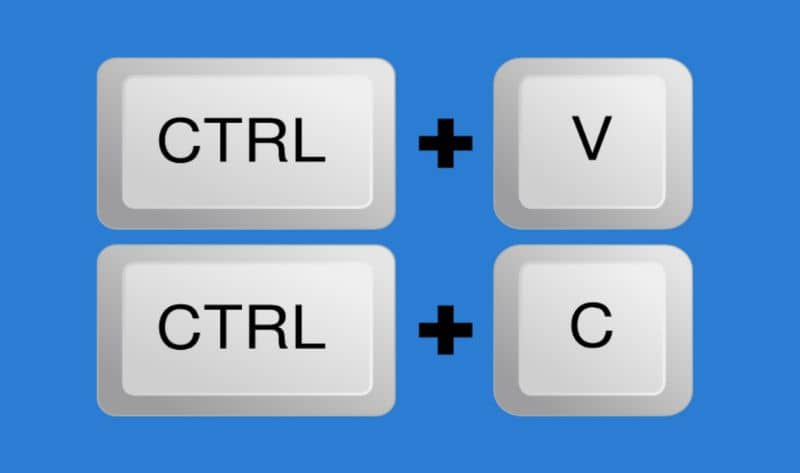 Iconos teclas Ctrl+C, Ctrl+V