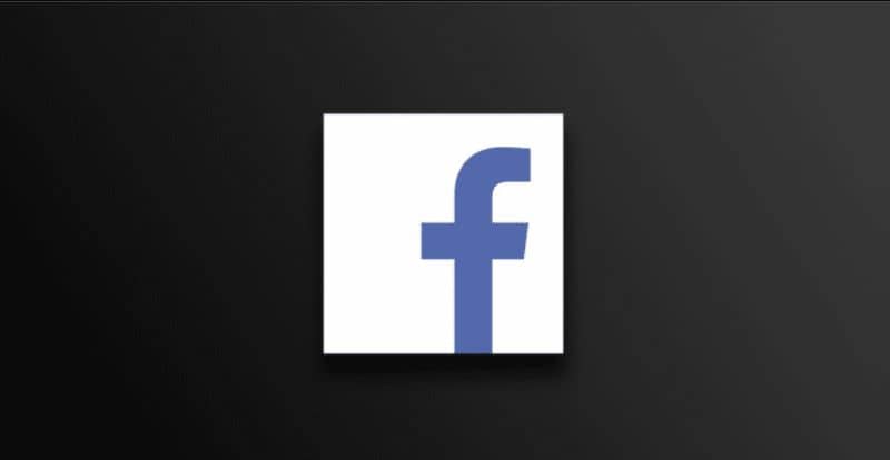 Logo Facebook fondo negro