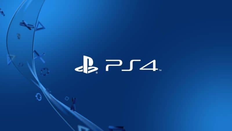 logo oficial de PS4 fondo azul