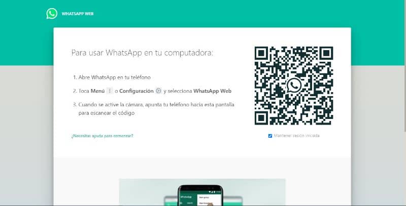 Pagina WhatsApp Web