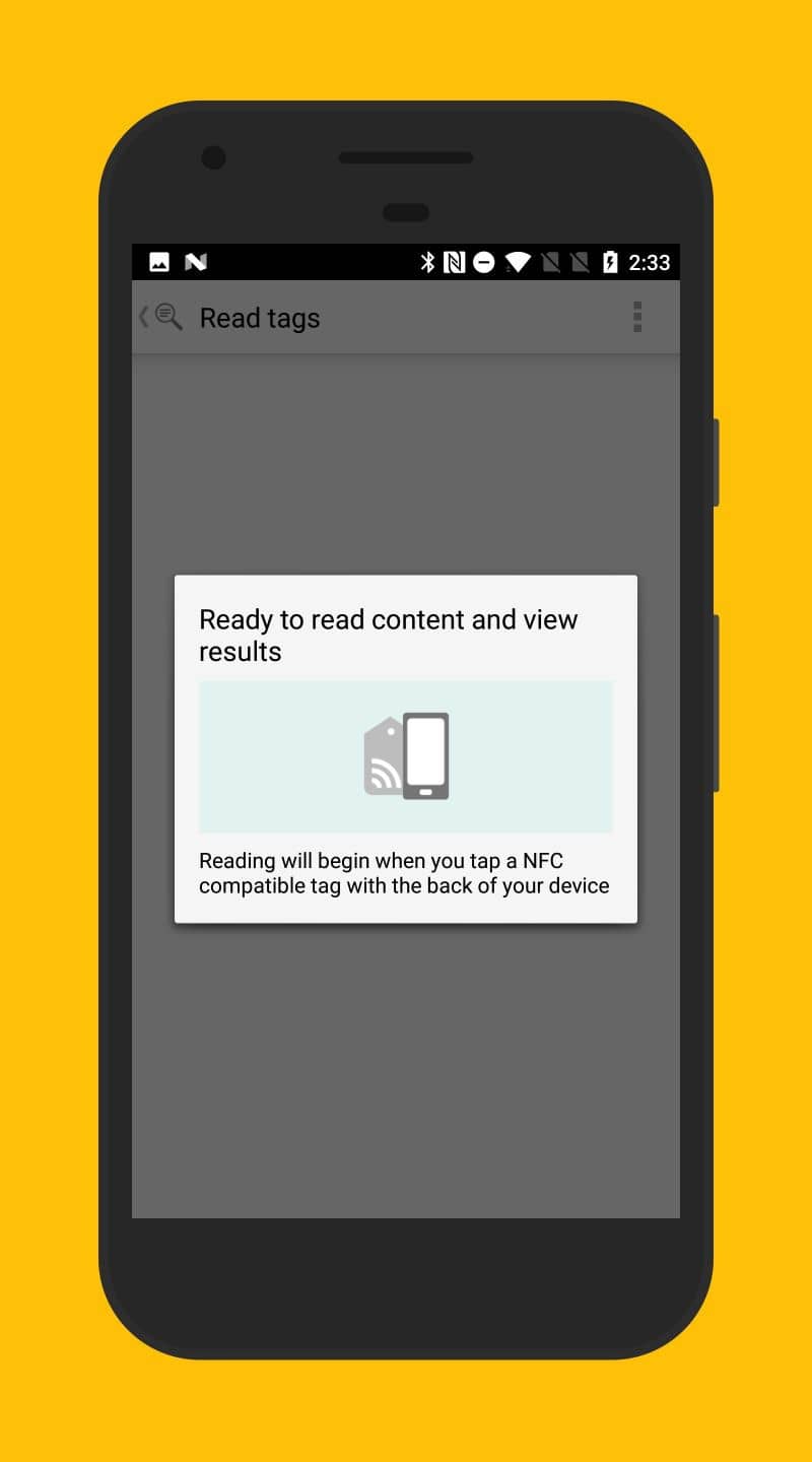 Tarjeta NFC en movil Android