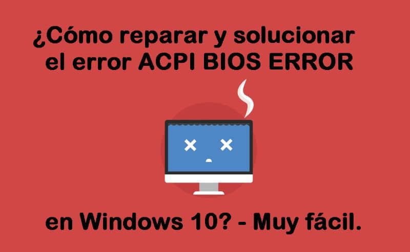 Error ACPI Error en la BIOS fondo rojo