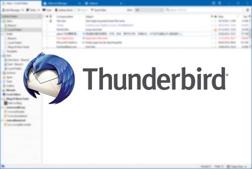 El logo de Thunderbird