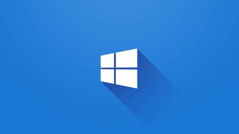 Fondo Azul en logo de Windows 10
