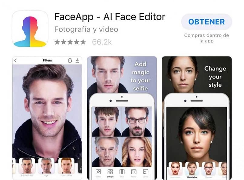 editor de cara face app